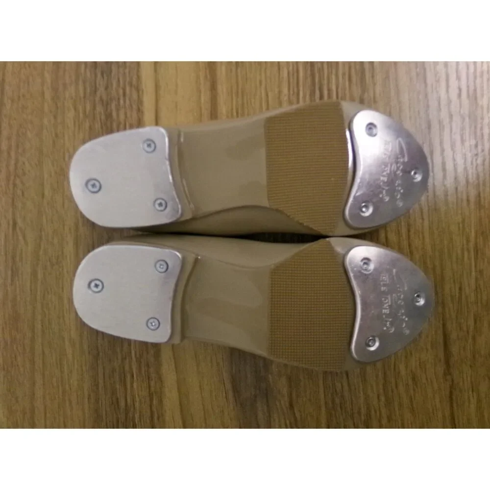 Pre-Owned Dance Tap Shoes Capezio 8.5N Kids Tyette Leather & Elastic Student
